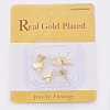 Brass Stud Earring Findings X-KK-Q735-368G-3