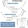 6Pcs 3 Styles Alloy Plastic Pearl Shoe Decoration Chain AJEW-CP0006-50-2