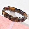 Bamboo Natural Tiger Eye Beads Stretch Bracelets for Women Men BJEW-K304-01I-3