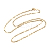 Ion Plating(IP) 304 Stainless Steel Figaro Chain Necklaces LS-STAS-K168-01G-2