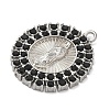 304 Stainless Steel & Rhinestone Pendants STAS-G371-09H-02P-2