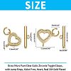 Brass Micro Pave Clear Cubic Zirconia Toggle Clasps KK-NB0002-37G-NF-2