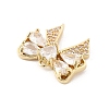 Brass Micro Pave Clear Cubic Zirconia Pendants LS-KK-K371-29C-G-2