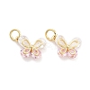 Brass Micro Pave Cubic Zirconia Pendants KK-P271-03G-D-1