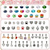 Glass Rhinestone Clay Pave Round Beads RB-YW0001-21-3