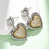 Brass Micro Pave Clear Cubic Zirconia Dangle Earrings EJEW-D322-01P-2
