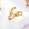 304 Stainless Steel Open Cuff Rings for Women RJEW-M060-01G-03-1