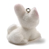Flocky Resin Pendants LS-RESI-E059-08B-2