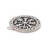 304 Stainless Steel Norse Valknut Rune Pendant STAS-E158-07AS-3