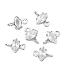 SHEGRACE Brass Pave Cubic Zirconia Horse Eye Connector Charms XGRQ2O435-436A-P-2