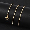 Ion Plating(IP) 304 Stainless Steel Oval Ball Chain Necklace for Men Women NJEW-M200-09G-4