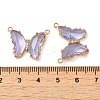 Brass Pave Faceted Glass Connector Charms FIND-Z020-03L-3