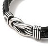 304 Stainless Steel Knot Link Bracelet with Magnetic Clasp BJEW-C021-26P-4