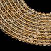 Heated Natural Citrine Beads Strands GG-CBA77FB-B10-4mm-3