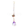 Alloy Rhinestones & Glass Charm Suncatchers HJEW-E013-01G-C-1