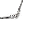 Non-Tarnish 304 Stainless Steel Flat Snake Chain Necklaces for Women NJEW-D058-04P-3