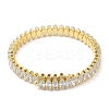 Rack Plating Brass Cubic Zirconia Oval Bangle for Women BJEW-M298-04G-1