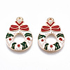 Eco-Friendly Alloy Enamel Pendants X-ENAM-Q437-071-NR-1