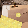 12 Sheets Self Adhesive Gold Foil Embossed Stickers DIY-WH0451-037-6