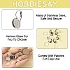 25Pcs 5 Styles 304 Stainless Steel Leverback Earring Settings STAS-FS0002-10-3