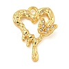 Brass with Clear Cubic Zirconia Pendants KK-G508-01A-G-1