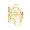 304 Stainless Steel Wave Multi-layer Adjustable Rings for Women RJEW-Z045-01G-02-2