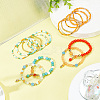   2 Sets 2 Style Natural Dyed Malaysia Jade & Agate & Glass Seed Beaded Stretch Bracelets Set BJEW-PH0004-29-5