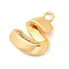 Brass Micro Pave Cubic Zirconia Charms KK-C117-12G-S-2
