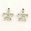 Tibetan Style Zinc Alloy star Charms TIBEP-R332-17-1