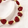 Valentine's Day ABS Imitation Pearl Beads Stretch Bracelets for Women BJEW-D317-08B-G-2
