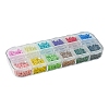 54G 12 Colors Baking Paint & Transparent Glass Seed Beads SEED-FS0001-19-6
