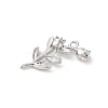 Brass Pave Clear Cubic Zirconia Pendants LS-KK-V016-02P-2