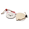 9Pcs 3 Styles Christmas Wood Pendant Decorations Set WOOD-U004-01H-3