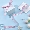 1Roll Single Face Printed Polyester Satin Ribbon SRIB-CY0001-47C-4