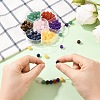 56Pcs 7 Styles Natural Green Aventurine & Lapis Lazuli & Rose Quartz & Carnelian & Tiger Eye &  Malaysia Jade & Yellow Jade Round Beads G-YW0002-61A-4