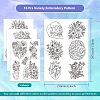 4 Sheets 11.6x8.2 Inch Stick and Stitch Embroidery Patterns DIY-WH0455-093-2