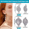 20Pcs 2 Styles 304 Stainless Steel Connector Charms STAS-BBC0007-67P-2