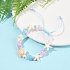 Synthetical Turquoise & Glass Beads Bracelets BJEW-FS00021-8