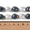 Electroplated Glass Beads Strands GLAA-Z013-01A-04-4