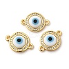 Rack Plating Real 18K Gold Plated Brass Micro Pave Clear Cubic Zirconia Connector Charms ZIRC-L102-04G-07-1