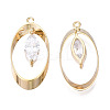 Brass Rhinestone Pendants KK-N216-414-1