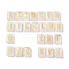 26Pcs Natural Quartz Crystal Healing Rectangle with Letter A~Z Display Decorations G-K335-07A-1