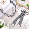 2Pcs Braided PU Leather Handles PURS-CL0001-18B-4