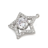 Brass Micro Pave Cubic Zirconia Pendants KK-S339-03P-2