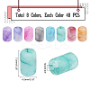320Pcs 8 Colors Opaque Baking Paint Crackle Glass Beads FGLA-PH0001-05-5