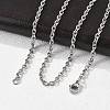 Tarnish Resistant 304 Stainless Steel Cable Chain Necklace Making STAS-P045-02P-4