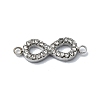 304 Stainless Steel Crystal Rhinestone Connector Charms STAS-Z065-01P-1