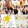 60Pcs 2 Colors Paper Glitter Star Wall Decoration AJEW-SP0001-18-5