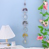 Brass Wire Wrapped Natural Mixed Stone Chips Tree of Life Suncatchers HJEW-H065-06-1