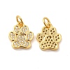 Rack Plating Brass Micro Pave Cubic Zirconia Charms KK-F851-07G-1